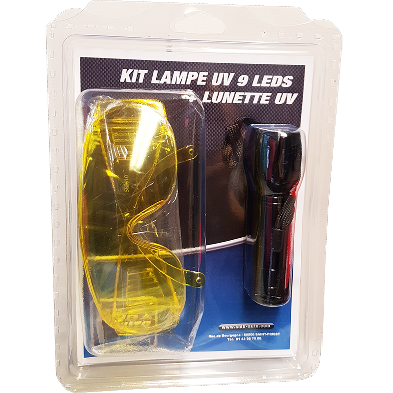 KIT LAMPE UV 9 LEDS - LUNETTE UV Ref. 1262 - Smb auto